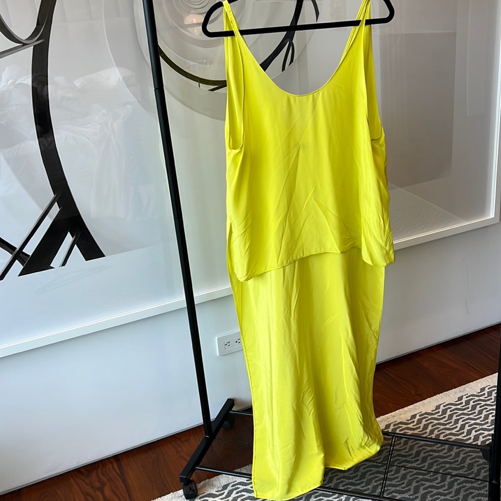 PURE SILK TOP -  Size Small - Yellow - By Bozena King